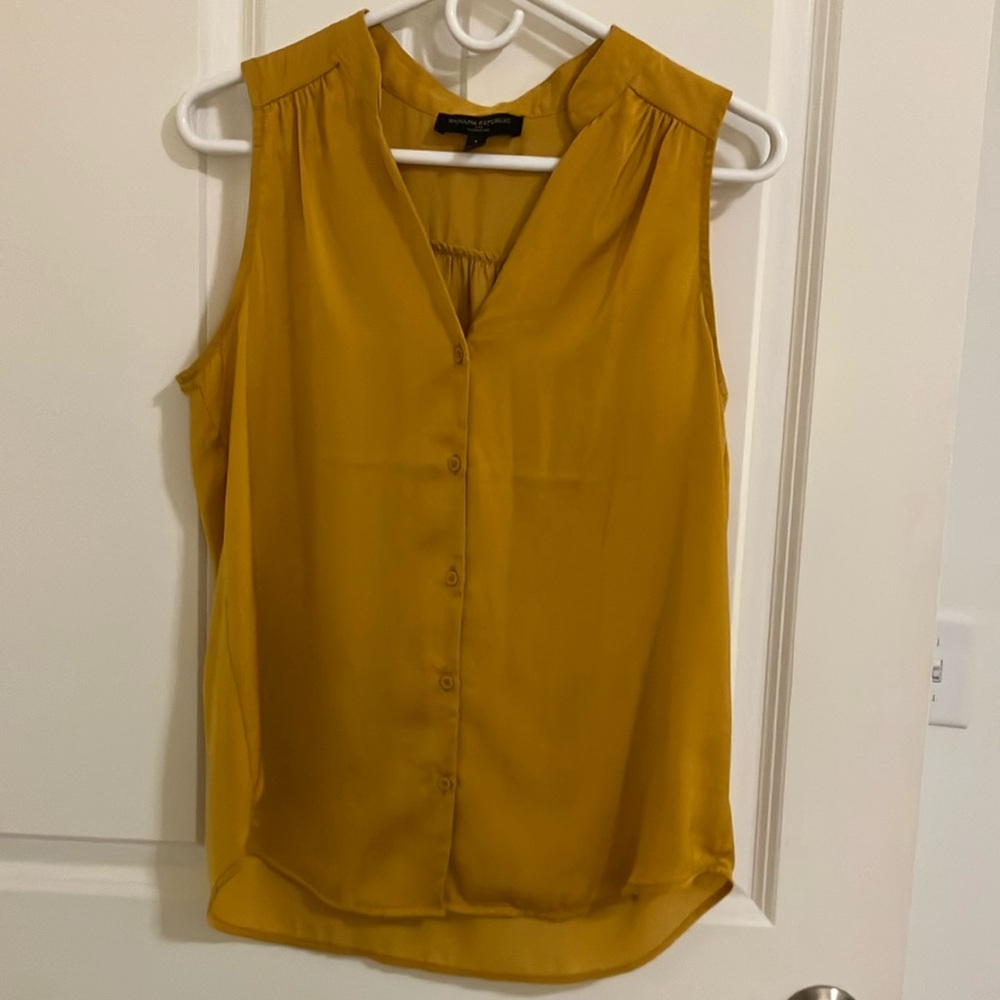 Women's Mustard Sleeveless Top